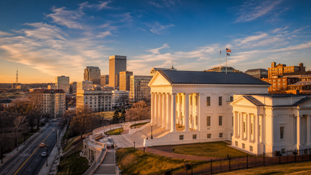 Virginia capitol building representing adult-use cannabis market launch 2026, GreenGrowth CPAs financial preparation guide